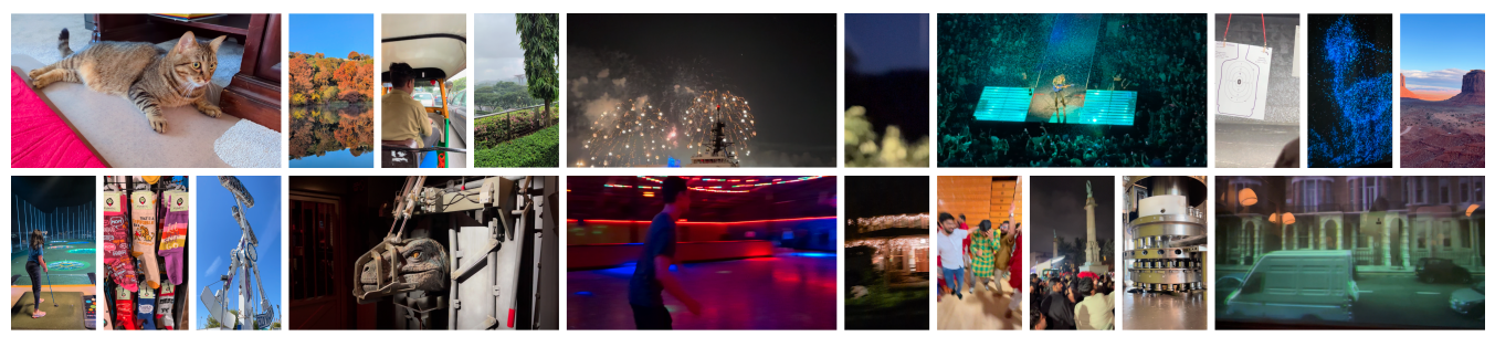 Exemplar frames from CHUG